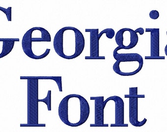 Georgia Machine Embroidery Font Alphabet - 3 Sizes