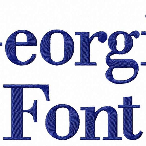 Georgia Machine Embroidery Font Alphabet - 3 Sizes