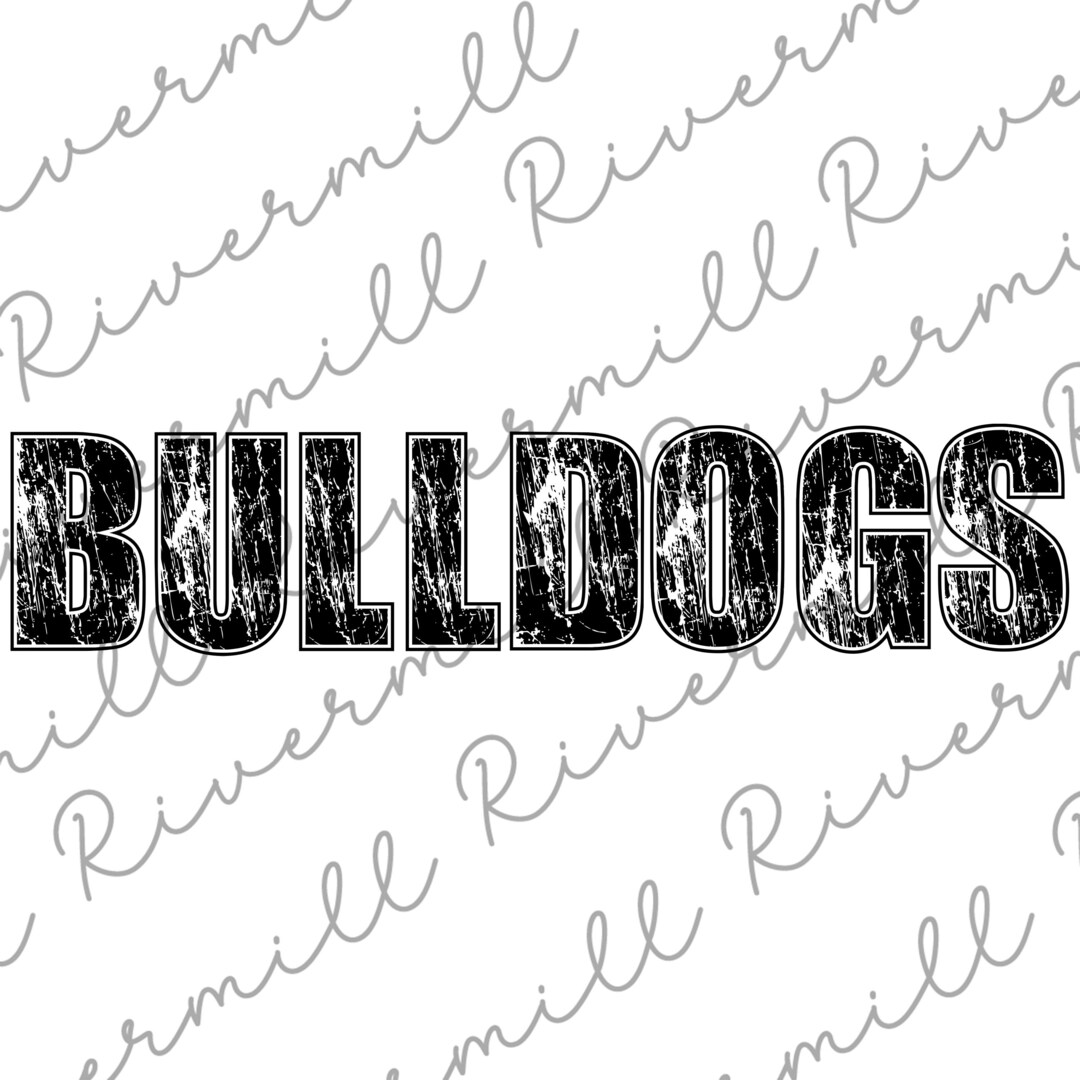 Bulldogs SVG PNG Distressed Sports Team Name Team Spirit Mascot