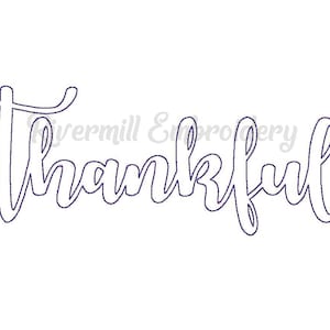Raggy Applique Thankful Machine Embroidery Design - 4 Sizes - Instant Download PES DST Digital File Rivermill Embroidery