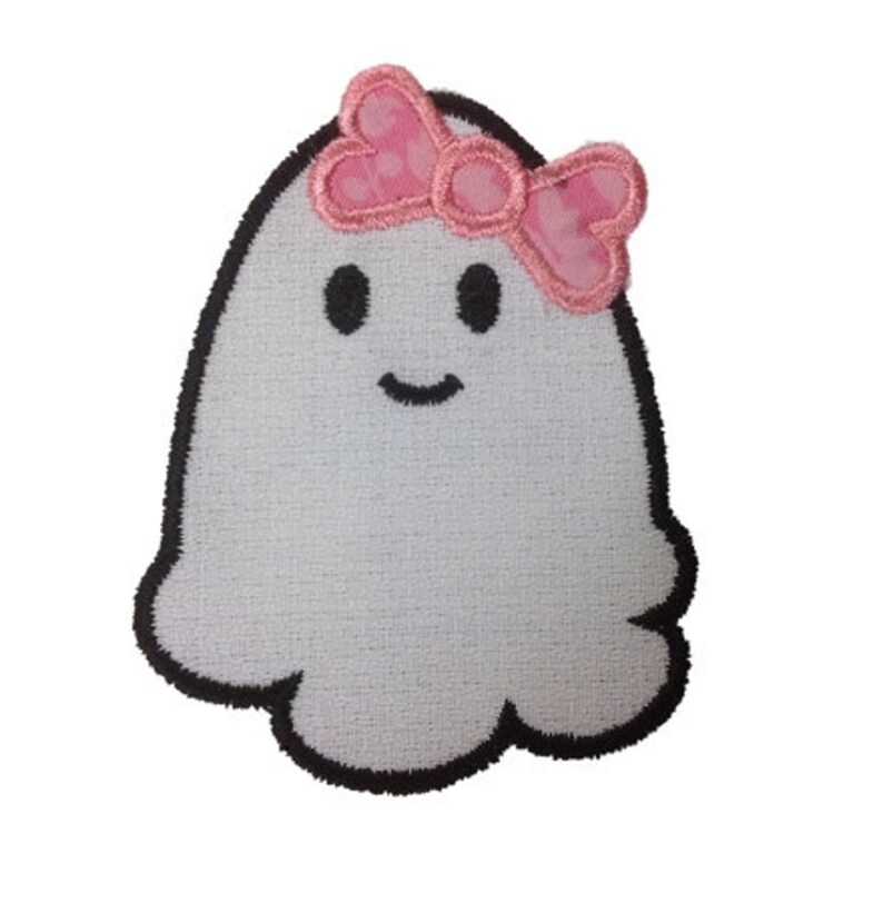 Girly Ghost Halloween Applique Machine Embroidery Design 5 Etsy