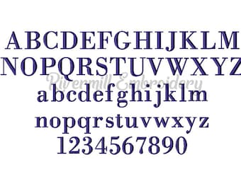 1 1/4" Size Only - Georgia Machine Embroidery Font Monogram Alphabet - BX Files Included Instant Download Digitized Design PES DST +