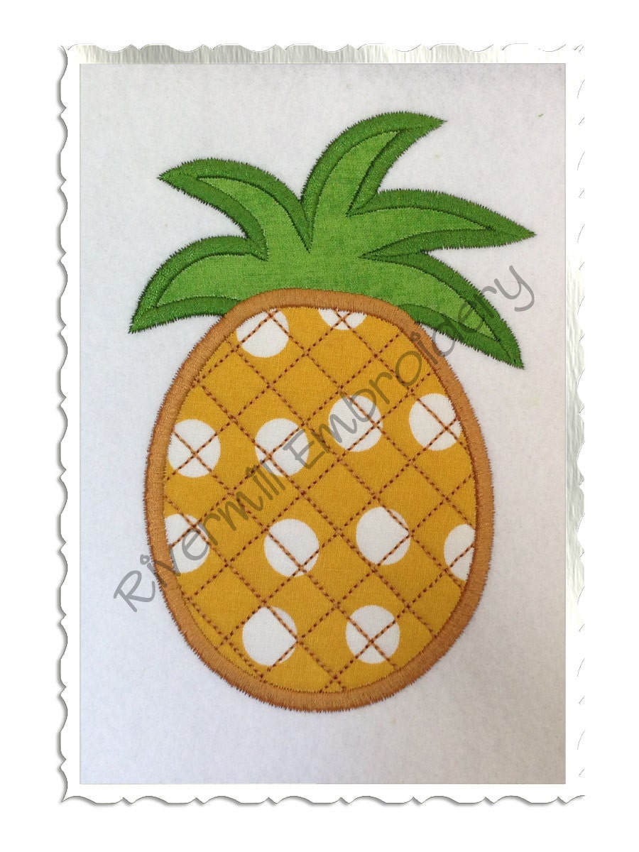 Pineapple applique machine jessecmault design 4 sizes  etsy