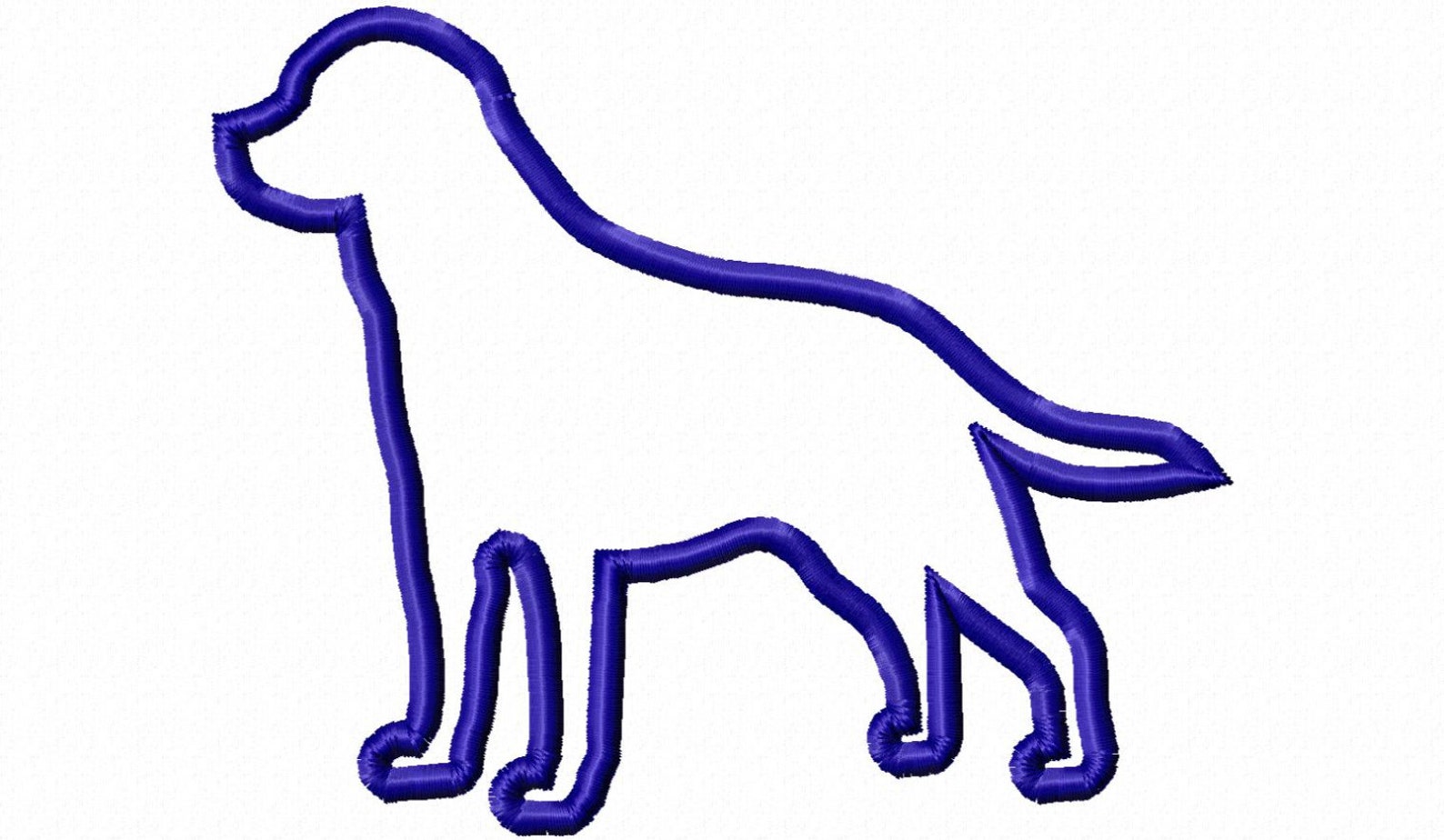 Applique Labrador Retriever Silhouette Machine Embroidery Etsy