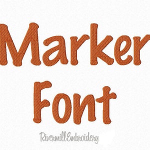 Marker Machine Embroidery Font Monogram Alphabet - 3 Sizes - BX Files Instant Download Design PES
