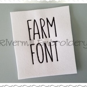 Farm Style Machine Embroidery Font Monogram Alphabet - 3 Sizes - BX Files Instant Download Design PES Rivermill Embroidery