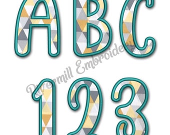 Bubbles Applique Machine Embroidery Font Monogram Alphabet - 4 Sizes