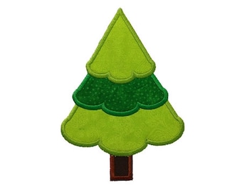 Christmas Tree Applique Machine Embroidery Design - 4 Sizes