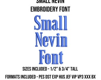 Kleines Nevin Maschinenstickmuster Alphabet - 3/2 und 3/4 Zoll - ibqi Dateien Instant Download Design PES