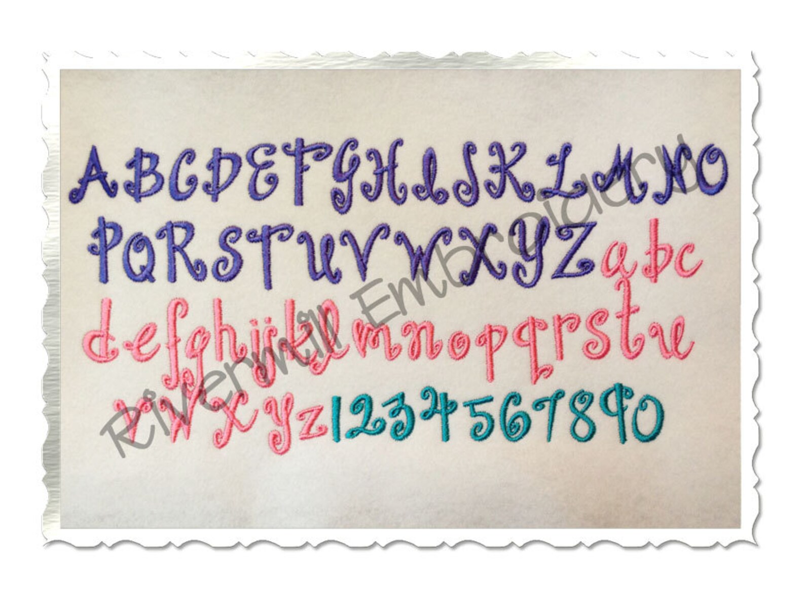 Dollhouse Machine Embroidery Font Monogram Alphabet 3 Sizes Etsy