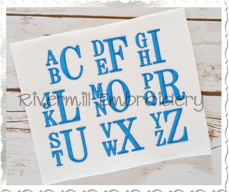 Boys Stacked Monogram Machine Embroidery Alphabet Font 1 Etsy