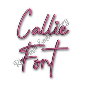 Callie Machine Embroidery Font Monogram Alphabet - 3 Sizes