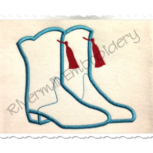 Drill Team Stiefel Applikation Maschinenstickerei Design - 4 Größen - Instant Download PES DST Digitale Datei Rivermill Stickerei