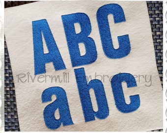 Block Machine Embroidery Font Alphabet - 3 Sizes