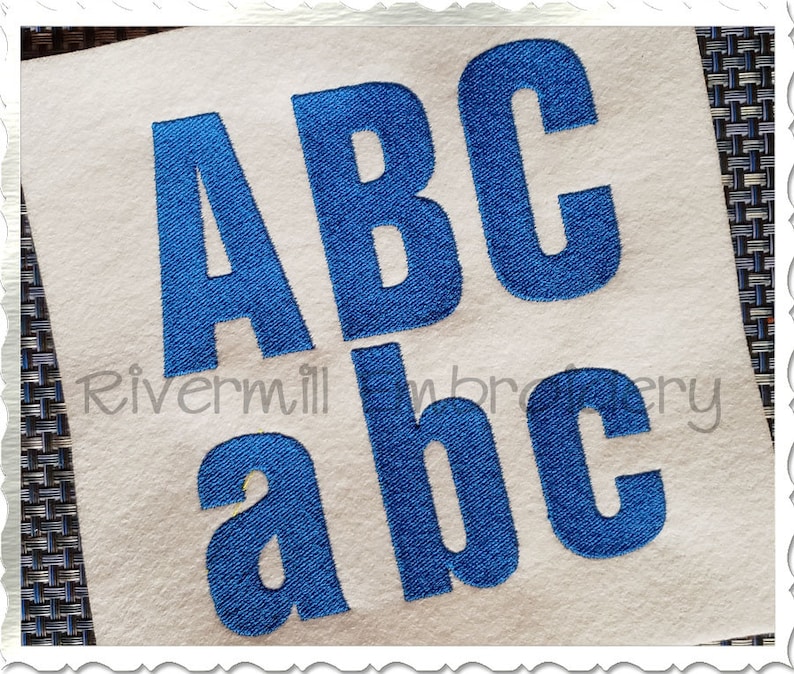 Block Machine Embroidery Font Alphabet 3 Sizes Etsy