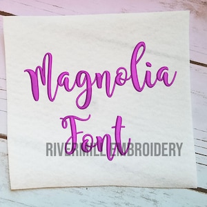 Fuente de bordado a máquina Magnolia, monograma del alfabeto (3 tamaños), archivos BX, descarga instantánea, diseño PES