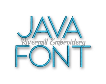 Small Java Machine Embroidery Font Alphabet - 3 Sizes - BX Files Instant Download Design PES