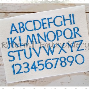 West Machine Embroidery Font Monogram Alphabet - 3 Sizes - BX Files Instant Download Design PES
