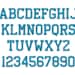 Athletic Block Machine Embroidery Font Monogram Alphabet 3