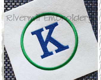 Maskinbroderi med cirkelkontur, teckensnitt - 4 storlekar - BX-filer, direktnedladdningsbar design, PES Rivermill Embroidery