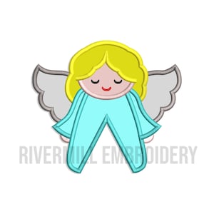 Angel Applique Machine Embroidery Design - Instant Download Digital Design PES DST Side Bow Side Split Side Seam Baby Jesus