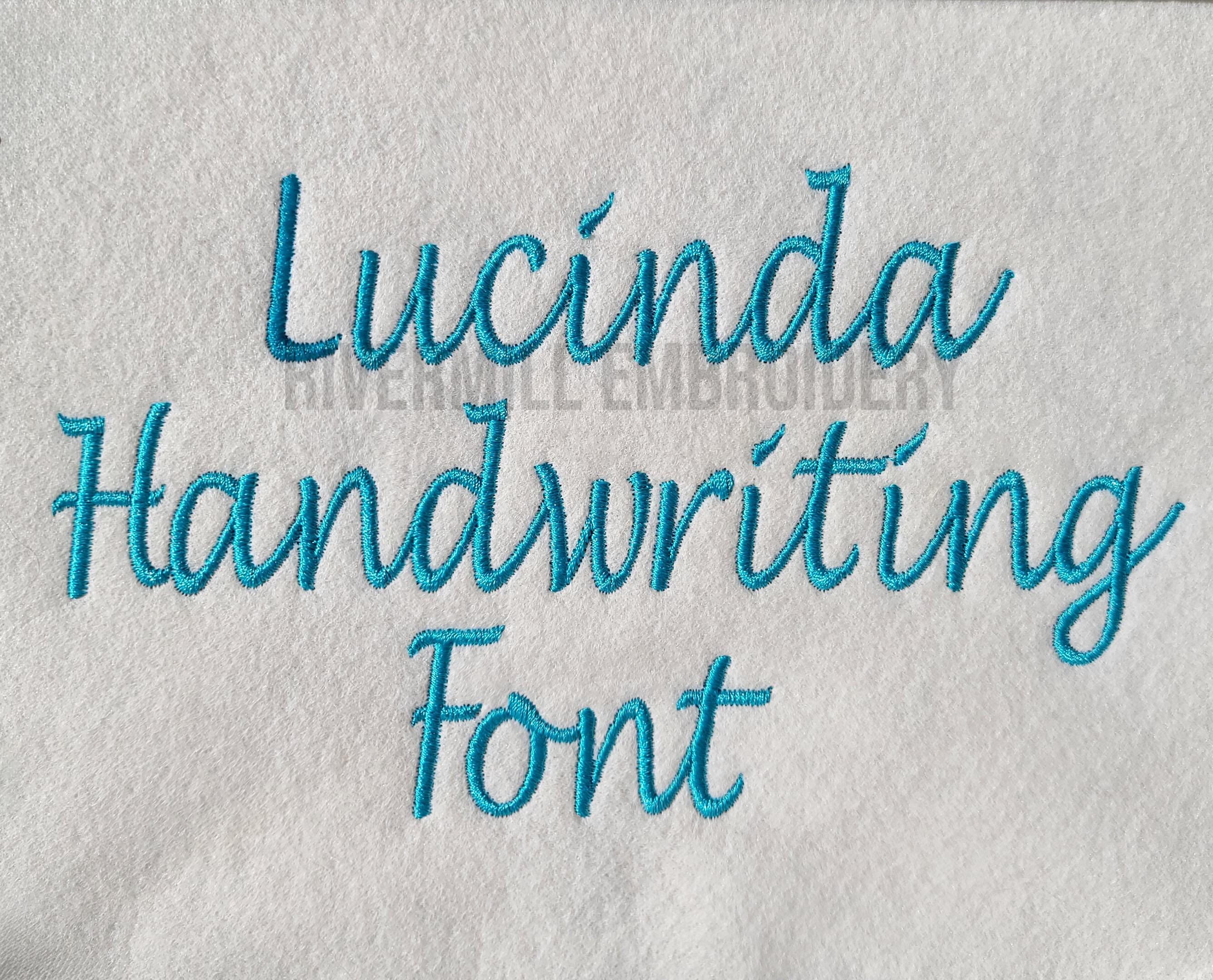 Lucinda Handwriting Machine Embroidery Font Monogram Alphabet - 3 Sizes - BX Files Instant Download Design PES