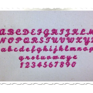 Mini Script Machine Embroidery Font Alphabet - 1/2&quot;, 3/8&quot;, and 1/4&quot; - BX Files Instant Download Design PES