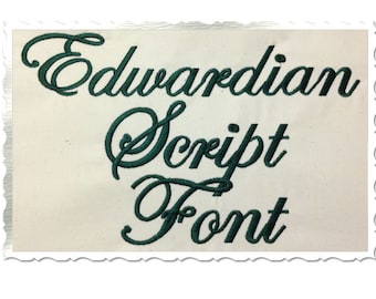 how to write fancy letter Edwardian Script Machine Embroidery Font Monogram Alphabet - 3 Sizes