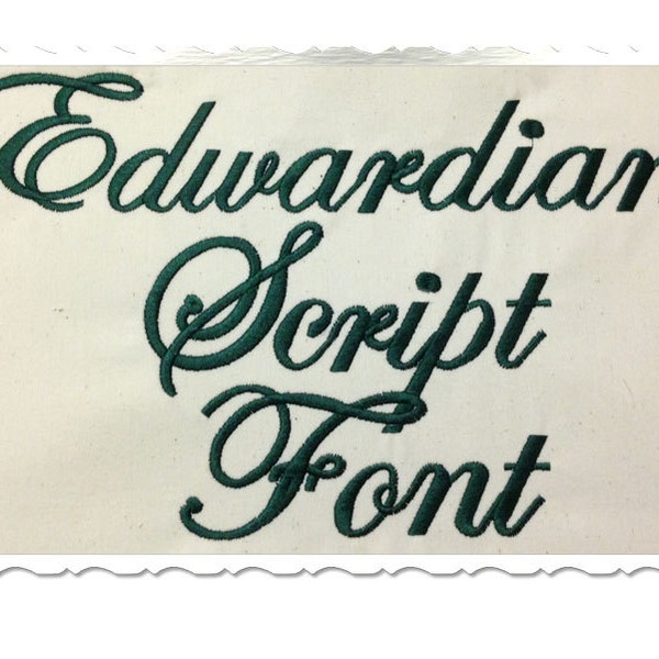 Edwardian Script Machine Embroidery Font Monogram Alphabet - 3 Sizes