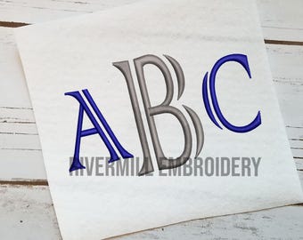 Colonial Monogram Machine Embroidery Font Alphabet - 3 Sizes - BX Files Instant Download Design PES Rivermill Embroidery