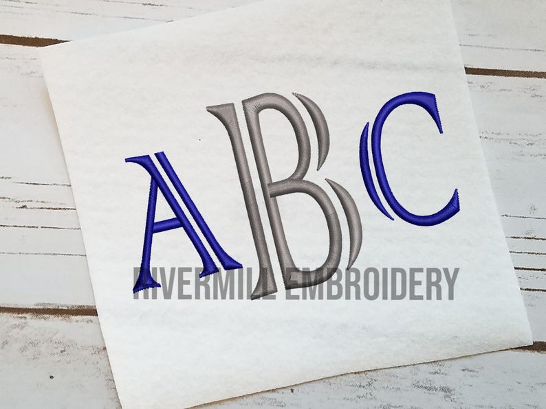 Colonial Monogram Machine Embroidery Font Alphabet - 3 Sizes - BX Files ...
