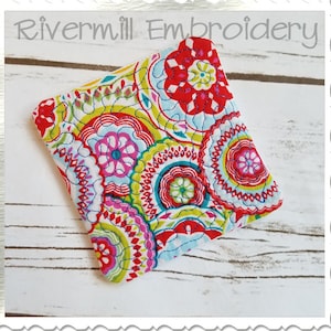In The Hoop Quilted Coaster Machine Embroidery Design