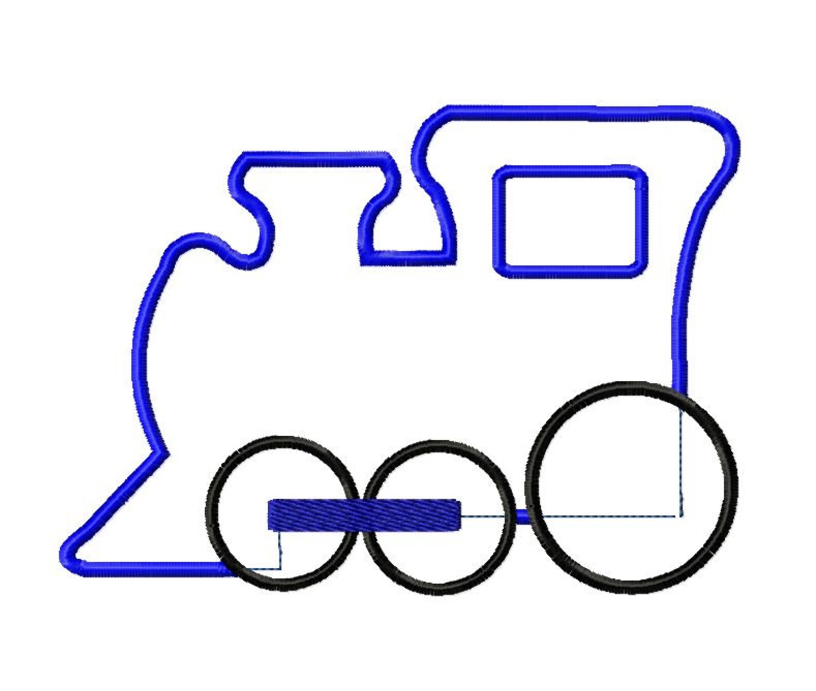 Applique Train Steam Engine Machine Embroidery Design 3 Etsy