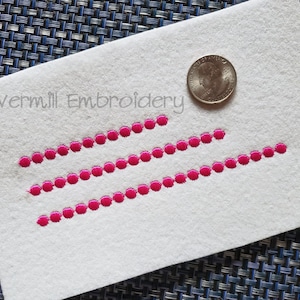 Row of Dots Border or Edge Machine Embroidery Design - 7 Sizes