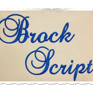 Brock Script Machine Embroidery Font Monogram Alphabet - 3 Sizes