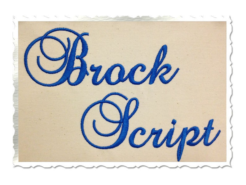 Brock Script Machine Embroidery Font Monogram Alphabet - 3 Sizes - BX ...