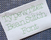 Bean Stitch Typewriter Machine Embroidery Font Alphabet - 3 Sizes