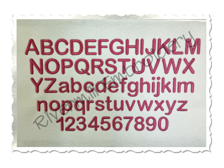 Rounded Block Machine Embroidery Font Alphabet - 3 Sizes - BX Files ...