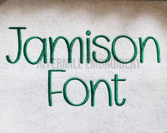 Jamison Maschinenstickerei Schrift Monogramm Alphabet - 3 Größen - BK Dateien Sofort Download Design PES Rivermill Stickerei