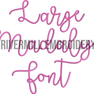 Large Madalyn Machine Embroidery Font Monogram Alphabet - 3 Sizes - BX Files Instant Download Design PES