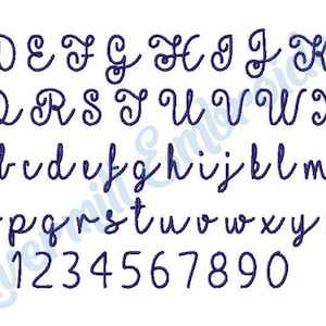 Small Heather Machine Embroidery Font Monogram Alphabet 2 Sizes - Etsy