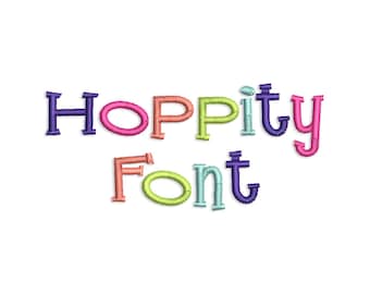 Hoppity Machine Embroidery Font Monogram Alphabet - 3 Sizes
