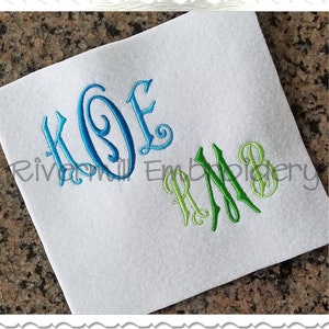 Czcionka do haftu maszynowego Carter Monogram Alphabet - 3 rozmiary - pliki BX Natychmiastowe pobieranie projektu PES Rivermill Embroidery