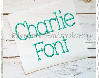 Charlie Machine Embroidery Font Monogram Alphabet - 3 Sizes