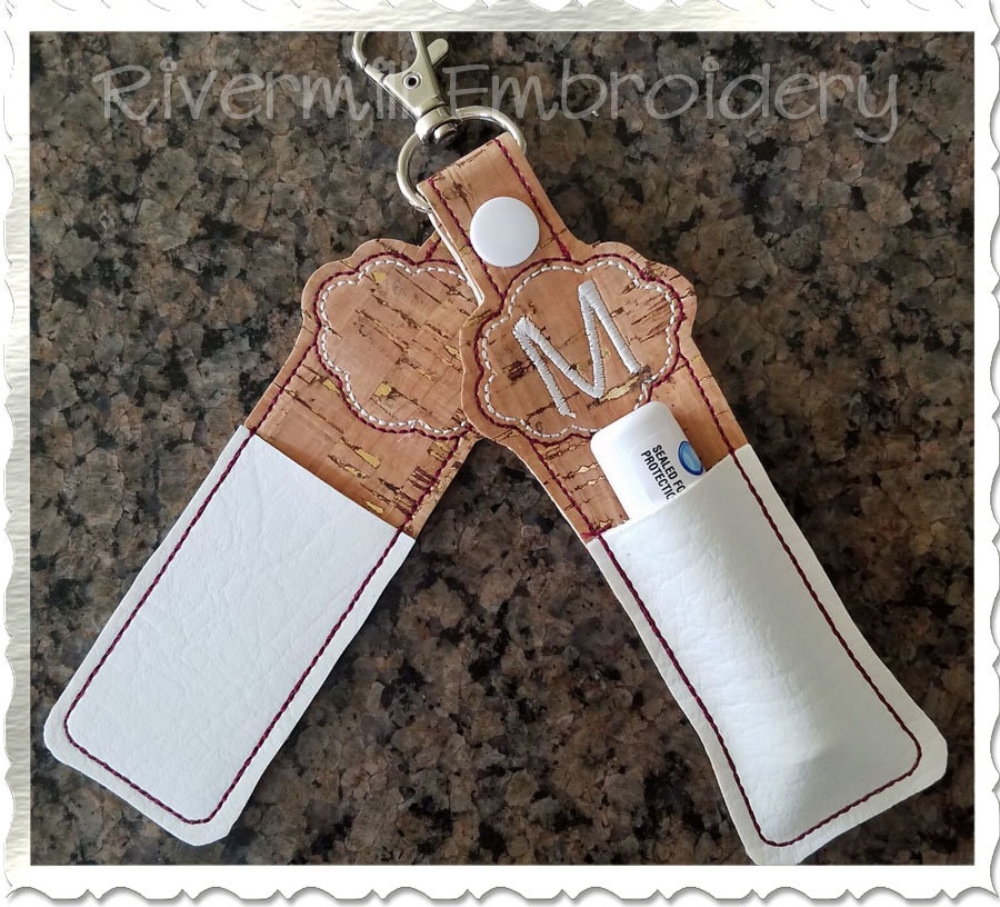 Blank Frame Chapstick Holder in the Hoop Snap Tab Key Fob Machine Embroidery Design Etsy Ireland