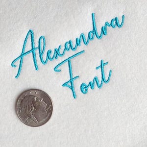 Alexandra Script Machine Embroidery Font Monogram Alphabet - 3 Sizes - BX Files Instant Download Design PES