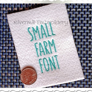 Small Farm Style Machine Embroidery Font Monogram Alphabet - 2 Sizes