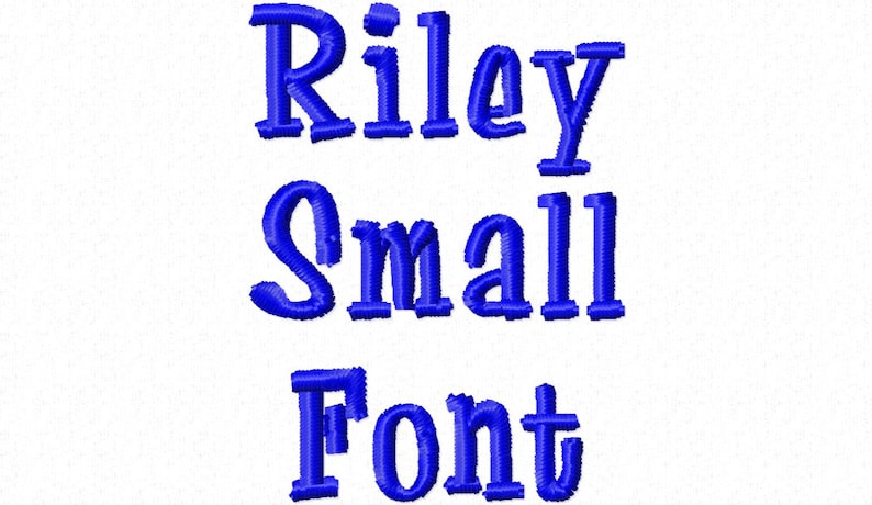 Small Mini Riley Machine Embroidery Font Monogram Alphabet - 1/2