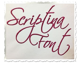 Scriptina Machine Embroidery Font Monogram Alphabet - 3 Sizes