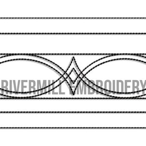 Western Cowboy Boot Toe Stitch Pattern Machine Embroidery Design - 4 Sizes